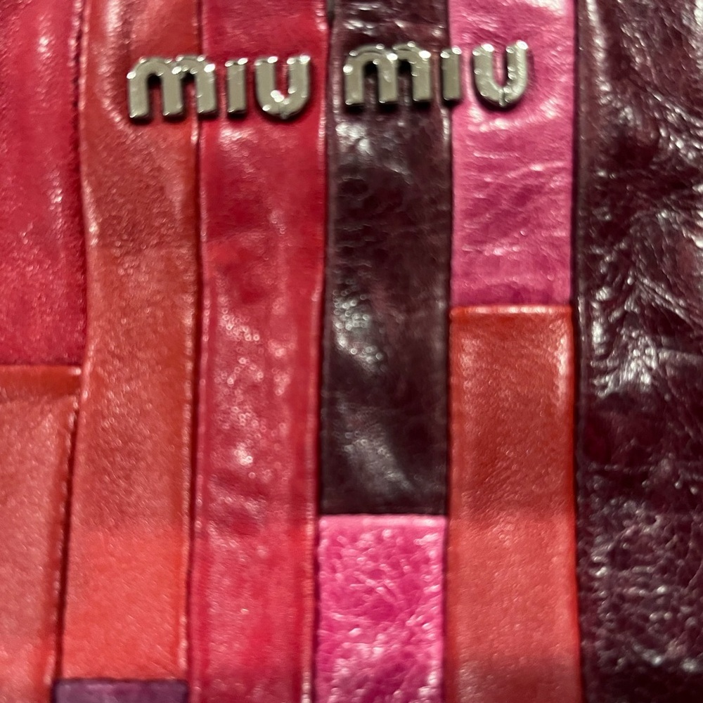Miu Miu Colorblock Leather Wristlet Clutch - Picture 6 of 12